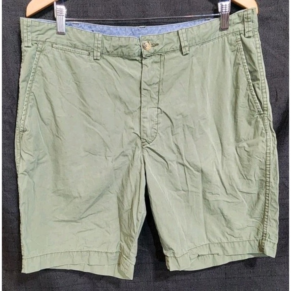 Polo Ralph Lauren Chino Mens Size 36 Olive Green Flat Front Pony Logo Relaxed‎